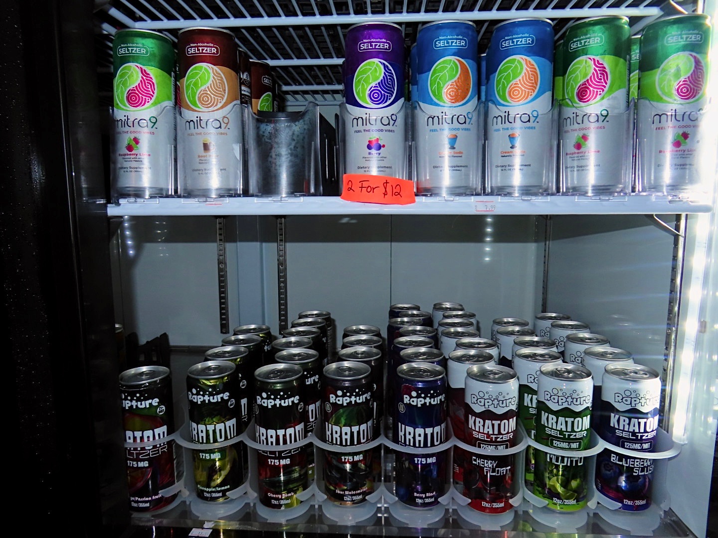 Mitra9 and Rapture Kratom Seltzers in the Pirates Bay cooler