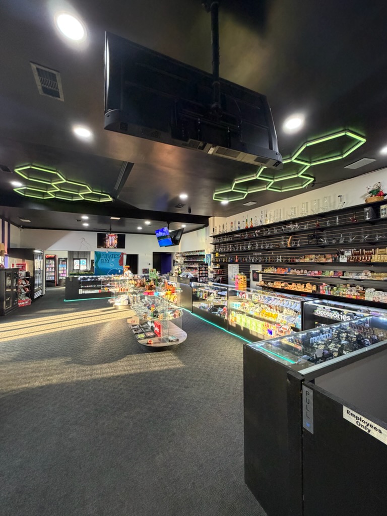 Inside Pirates Bay Smoke Shop in Orange Park FL